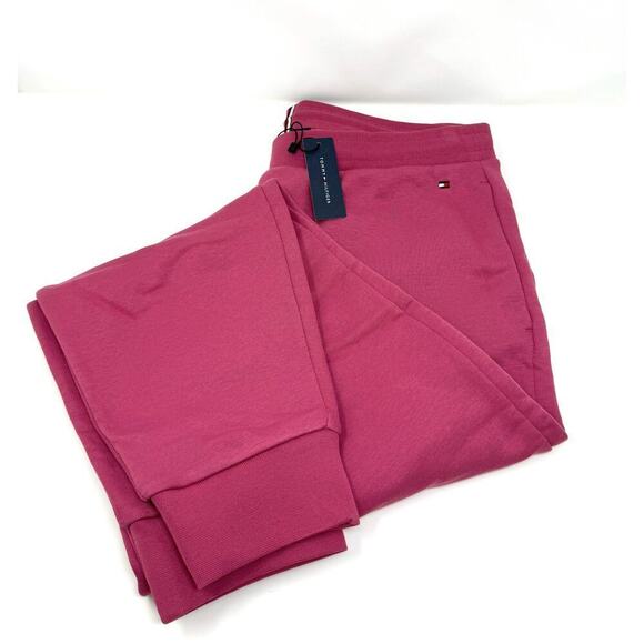 Tommy Hilfiger Women's Relaxed Fit, Solid Sweatpants, Coral, Size L - Picture 7 of 8